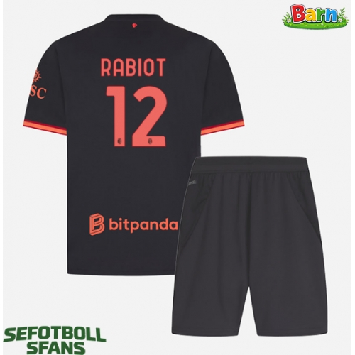 AC Milan Adrien Rabiot #12 Tredjeställ Barn 2026-27 Kortärmad (+ Korta byxor)